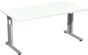 Schreibtisch MOVE Breite 160cm C-Fuß in Weißdekor