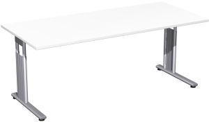 Schreibtisch MOVE Breite 180cm C-Fuß in Weißdekor