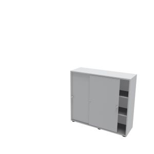 Sideboard 3OH mit 2 Schiebetüren B120-Lichtgrau-Lichtgrau