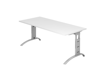Schreibtisch Master Breite 180-Weiß-Alusilber