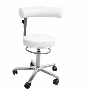 Hocker mit Rückenlehne Weiß