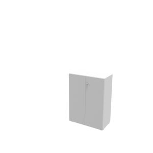 Schrank 3 OH 2 Türen B80-Weiß-Weiß