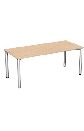 SCHREIBTISCH  MOVE BREITE 180  4-FUß-RUNDROHR