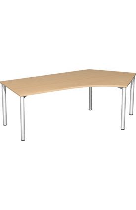 SCHREIBTISCH MOVE 135° 4-FUß- RUNDROHR Rechts