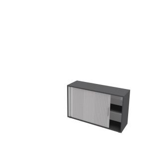 Querrolladenschrank 2OH nach rechts schließend B120-Graphit-