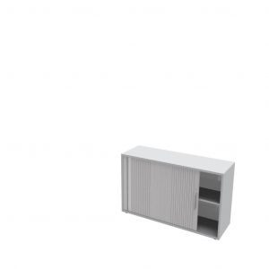 Querrolladenschrank 2OH nach rechts schließend B120-Lichtgrau-