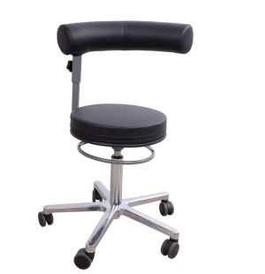 Hocker mit Rückenlehne Schwarz