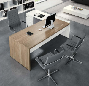 CHEF-Schreibtisch mit Anbautisch und Container