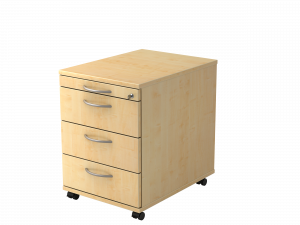 ROLLCONTAINER TIEFE 60cm MIT 3 SCHÜBEN