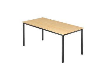 Besprechungstisch B160 Vierfuß eckig schwarz