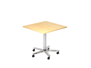 Sitz-/Stehtisch quadratisch 80x80cm auf Rollen