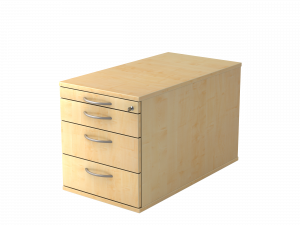 ROLLCONTAINER TIEFE 80cm MIT 3 SCHÜBEN